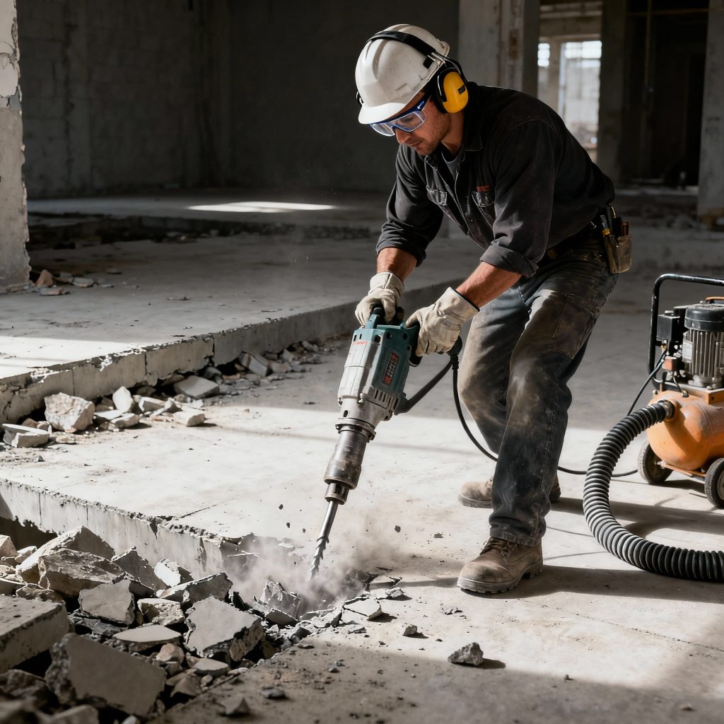 Kompresörlü Beton Kırma